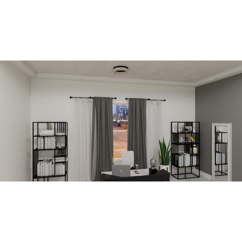 Vistaria Integrated LED Matte Black Flush Mount