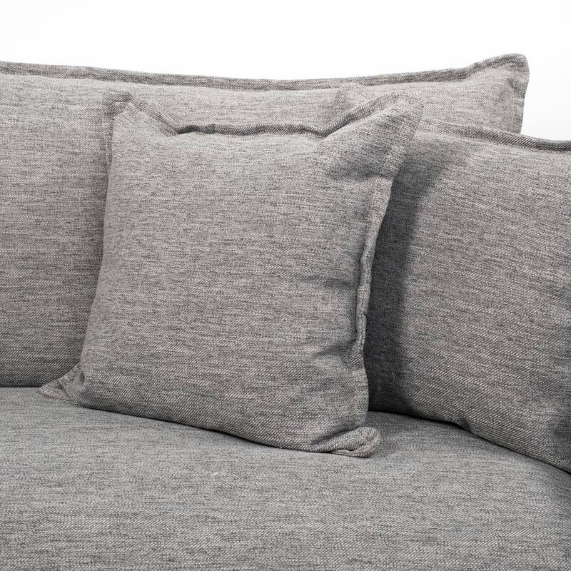 Roy II Castlerock Grey Fabric w/ Light Brown Solid Wood Frame Arm Chair - 43.3"W x 41.7"D x 33"H