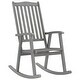 preview thumbnail 2 of 8, vidaXL Rocking Chair with Cushions Gray Solid Acacia Wood