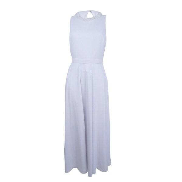 White Pleated Maxi Dress