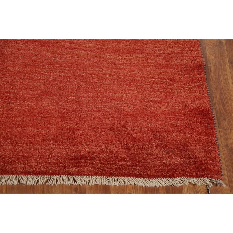 Tribal Gabbeh Persian Rug Handmade Wool Carpet - 5'8"x 7'4"