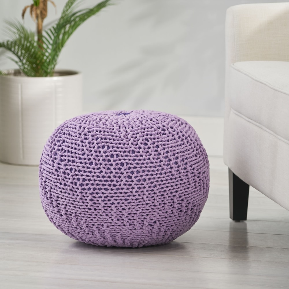 Purple pouf deals
