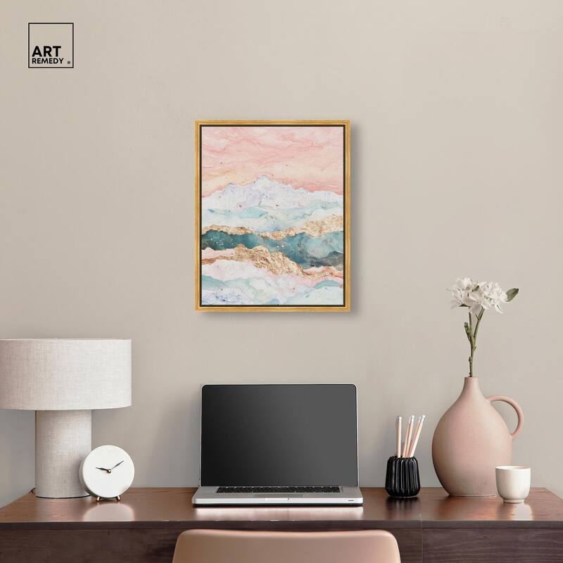 Rose Quartz Ridge Canvas by Art Remedy