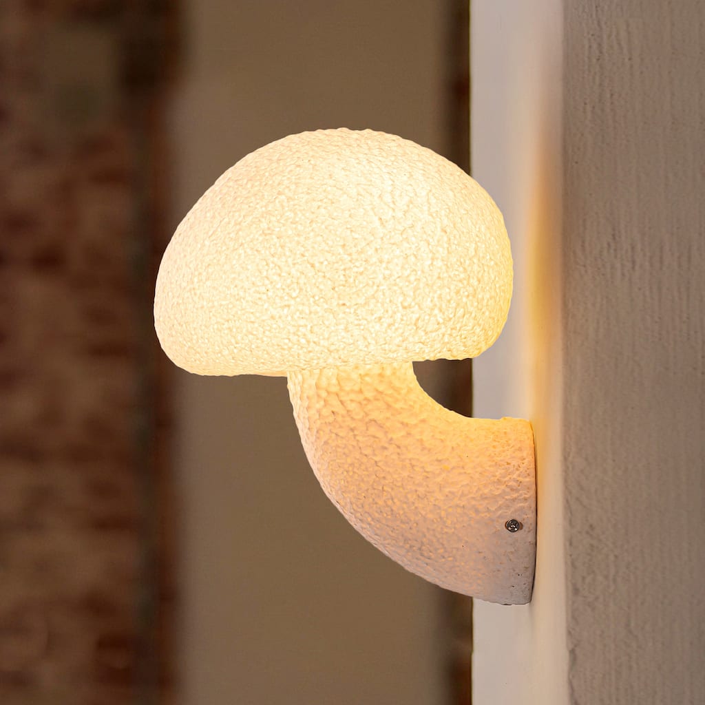 1-Light Modern White Flush Mount Wall Sconces for Kids Room and Bedroom - 8 in. W x 9.8 in. H x 7.8 in. D