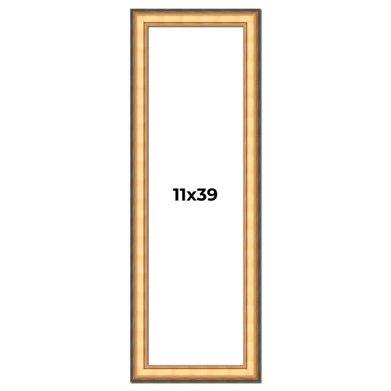 11x39 Frame Gold Plein Aire Solid Wood Picture Frame Width 2 Inches |