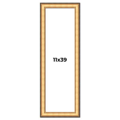 11x39 Frame Gold Plein Aire Solid Wood Picture Frame Width 2 Inches |