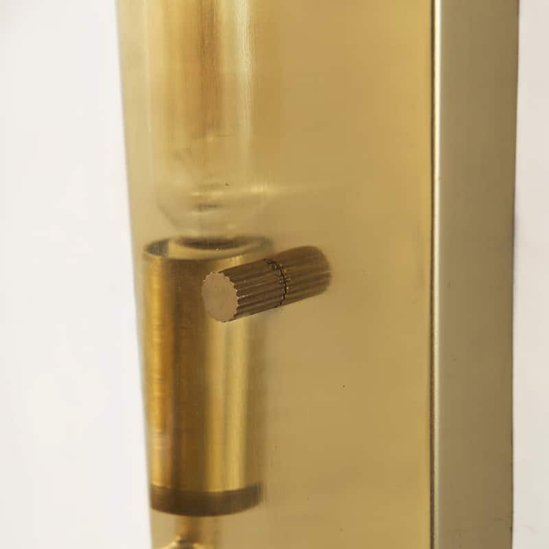 Stein Gold Metal w/ White Marble Shade Wall Sconce