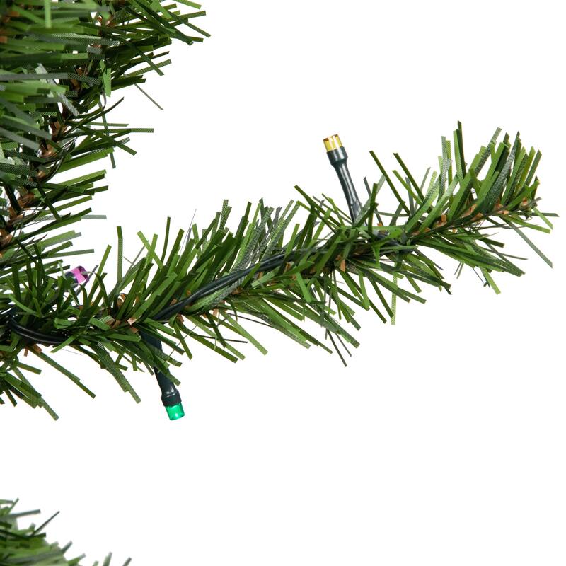 3' LED Medium Canadian Pine Artificial Tree Multicolor Lights - 3 Foot