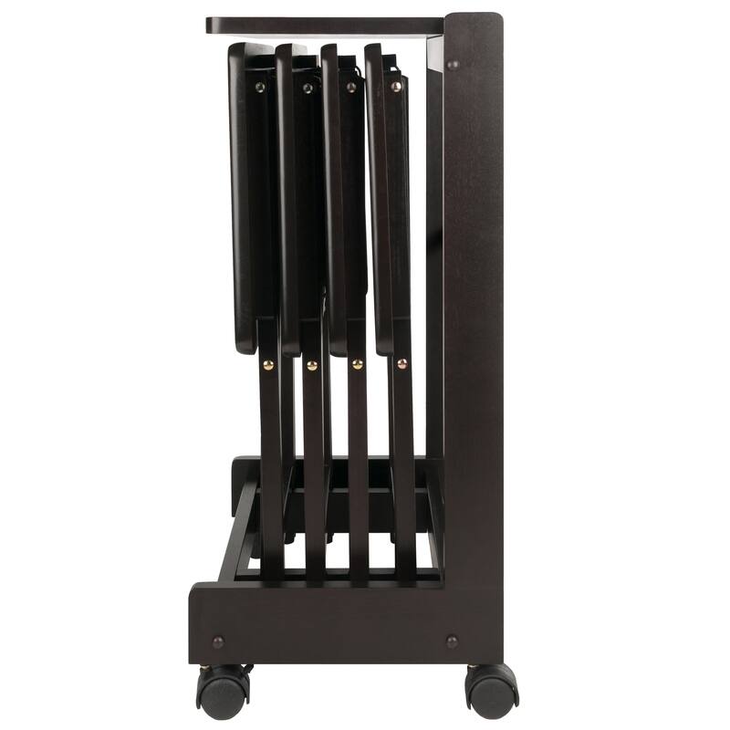Brienda 5-Pc Snack Table Set, Flip Top - 19.13 x 14.17 x 32.2 inches