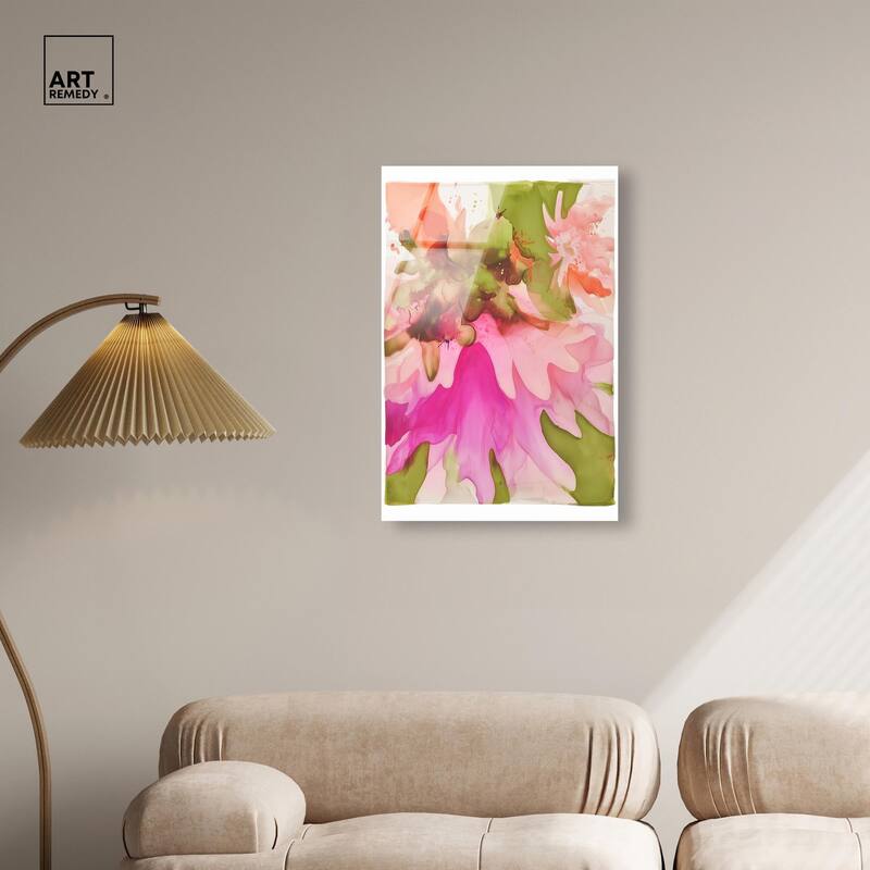 Vibrant Fluidity Floral I Acrylic by Art Remedy, Ready to Hang