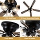 preview thumbnail 19 of 32, Cusp Barn 52/60" Farmhouse 5-Blade Flush Mount Indoor Standard Ceiling Fan with Remote Control and Clear Glass Shade