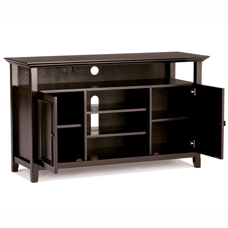 WYNDENHALL Halifax 54 inch Wide Solid Wood Transitional TV Stand - 54'' W x 18.9'' D x 31.9'' H