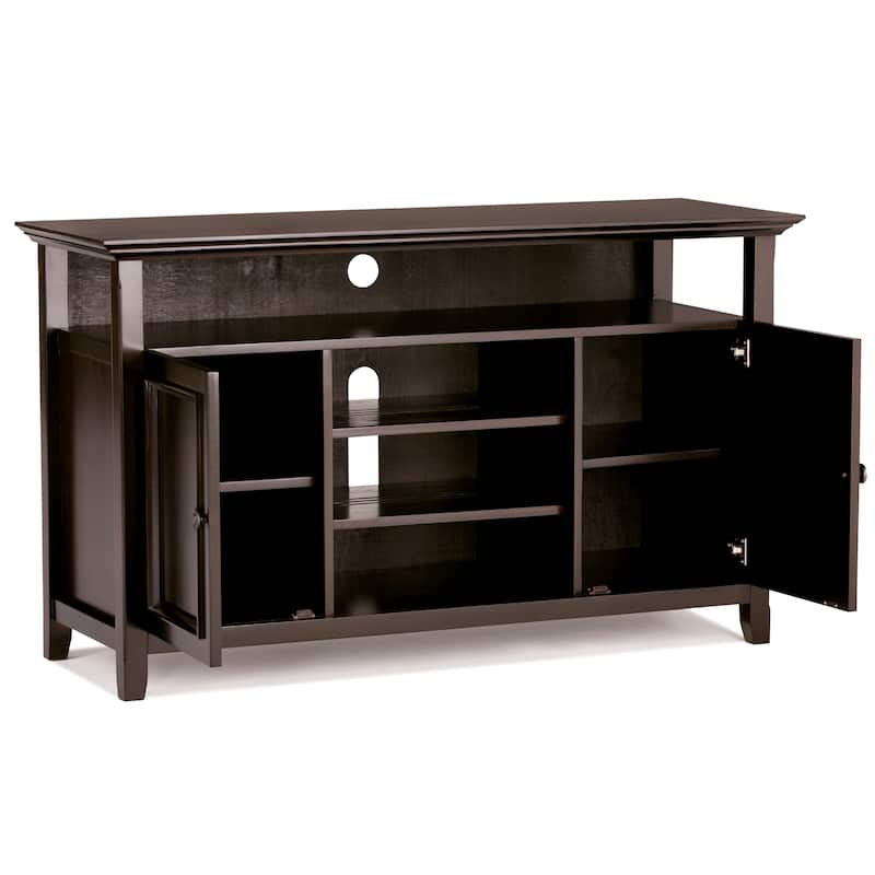 WYNDENHALL Halifax 54 inch Wide Solid Wood Transitional TV Stand - 54'' W x 18.9'' D x 31.9'' H