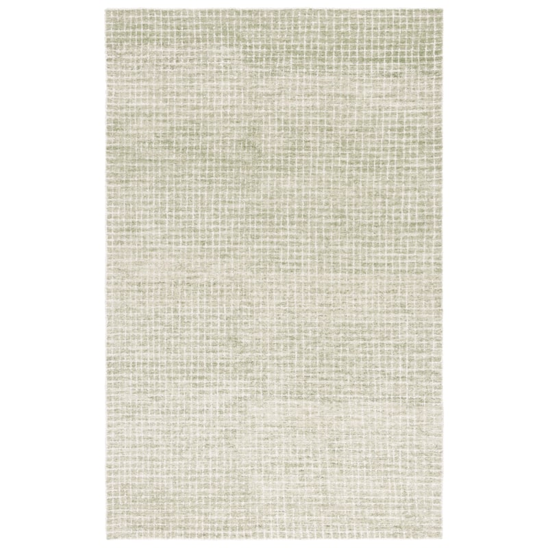 SAFAVIEH Handmade Genre Lemmikki Geometric Wool Rug - 6' x 9' - Green/Ivory