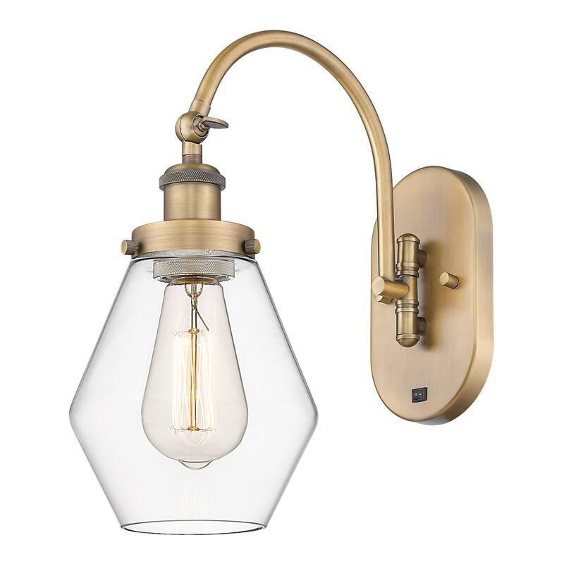 Innovations Lighting 918-1W-14-6 Cindyrella Sconce Cindyrella 14" Tall - Brushed Brass / Clear