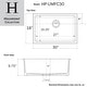 preview thumbnail 9 of 11, White 30 Inch Fireclay Undermount or Topmount Kitchen Sink - 30" x 18" x 9.75"