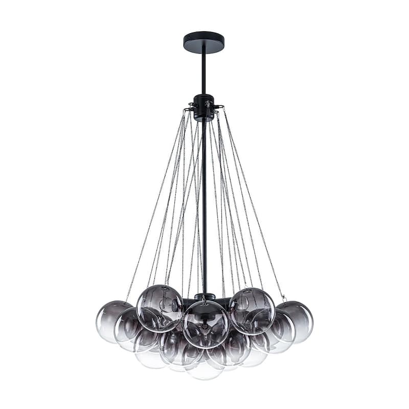 Modern Glam Cluster Gradual Colored Glass Bubble Chandelier