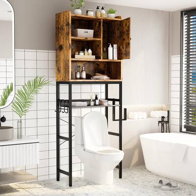 Mieres Over The Toilet Storage, 4-Tier Over-The-Toilet Space Saver Organizer Rack, Bathroom Organizer Over Toilet - N/A