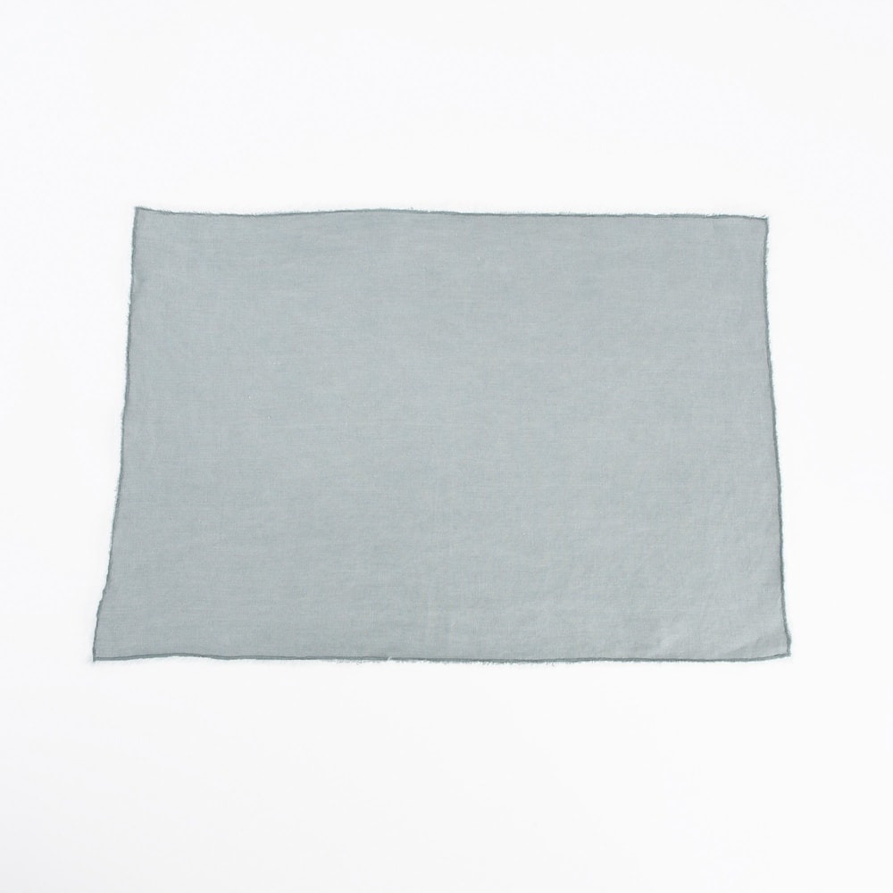 Fringed Design Stone Washed Linen Napkins or Placements (Set of 4)