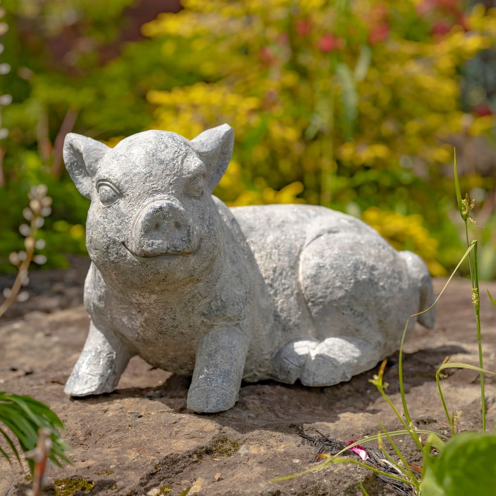 Small Magnesium Piglet Statue "Clover"