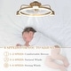 preview thumbnail 17 of 20, Bella Depot 3-Light Flush Mount Ceiling Fan with Dimmable LED Light and Remote APP Control for Children