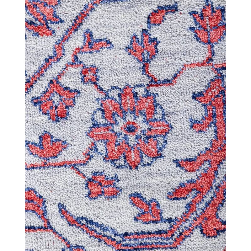 Ikat One-of-a-Kind Hand-Knotted Area Rug - Gray, 8' 1" x 10' 0" - 8' 1" x 10' 0"