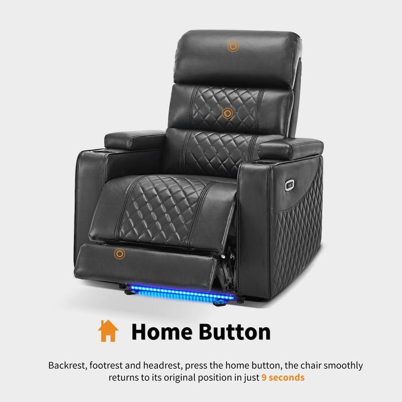 MCombo Power Recliner Chair, Electric Reclining Sofa with Adjustable Headrest and USB & Type Port, Faux Leather HTS432