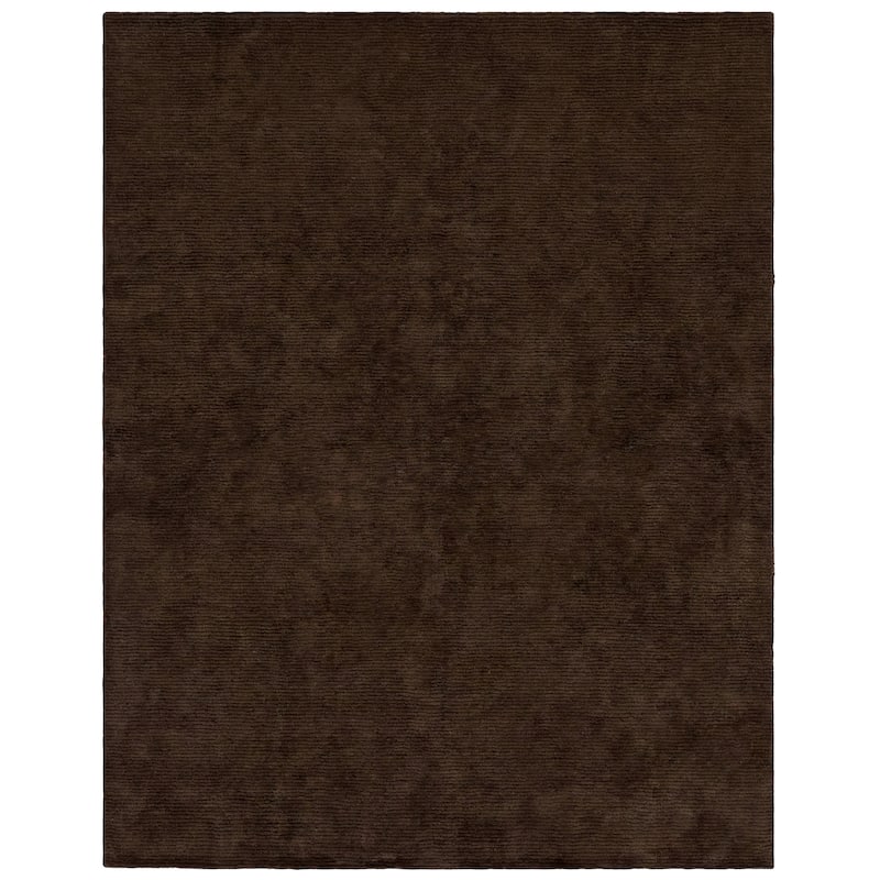 SAFAVIEH Handmade Mirage Avigail Modern Abstract Viscose Rug - 9' x 12' - Brown