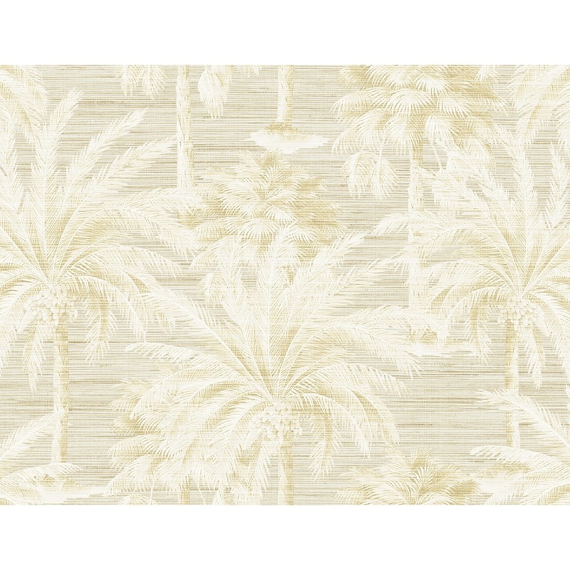 Kenneth James Dream Of Palm Trees Beige Texture Wallpaper - 27in x 324in x 0.025in