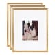 preview thumbnail 27 of 29, Kate and Laurel Adlynn Beaded Photo Frame Set 16x20 matted to 8x10 - Gold