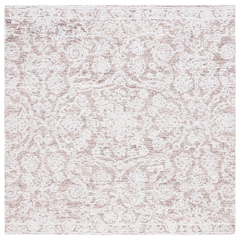 SAFAVIEH Handmade Metro Hinderike Wool Rug - 6' Square - Ivory/Beige