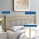 preview thumbnail 24 of 22, Abigail Full Metal Headboard