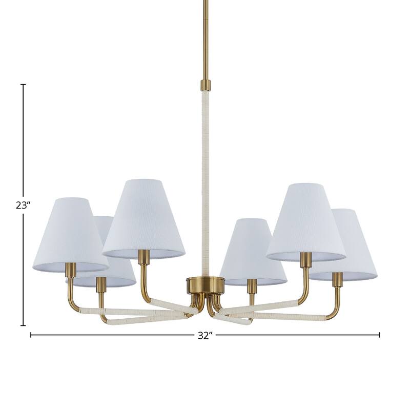 Remi 6-Light Chandelier, White