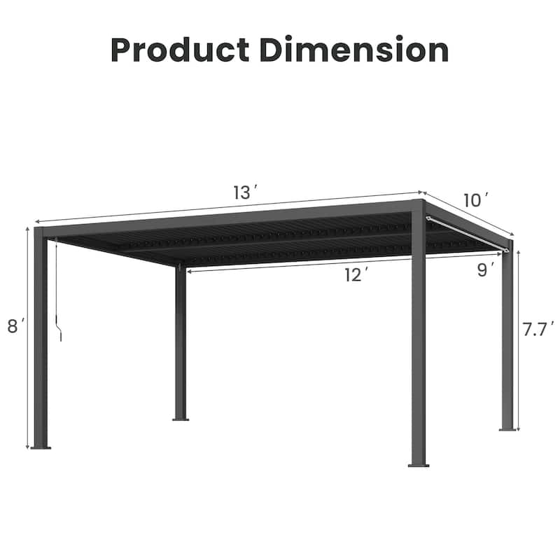 Aluminum Outdoor Pergola with Independent Louvered