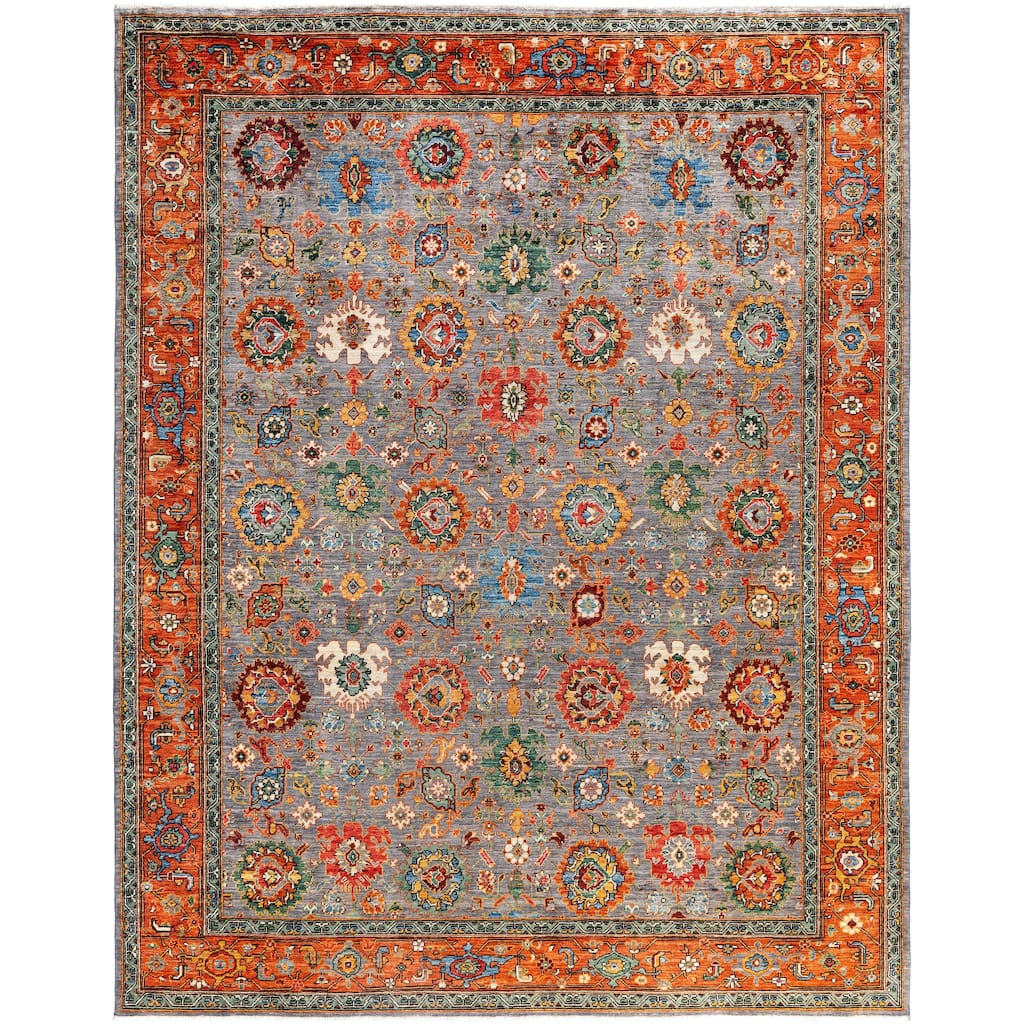 Serapi One-of-a-Kind Hand-Knotted Area Rug - Gray - 8' 2" x 10' 3"