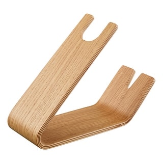 Yamazaki Home Hair Dryer and Iron Stand, Wood, Holds 2.2 lbs - L 8.54 x W 3.35 x H 6.73 inches