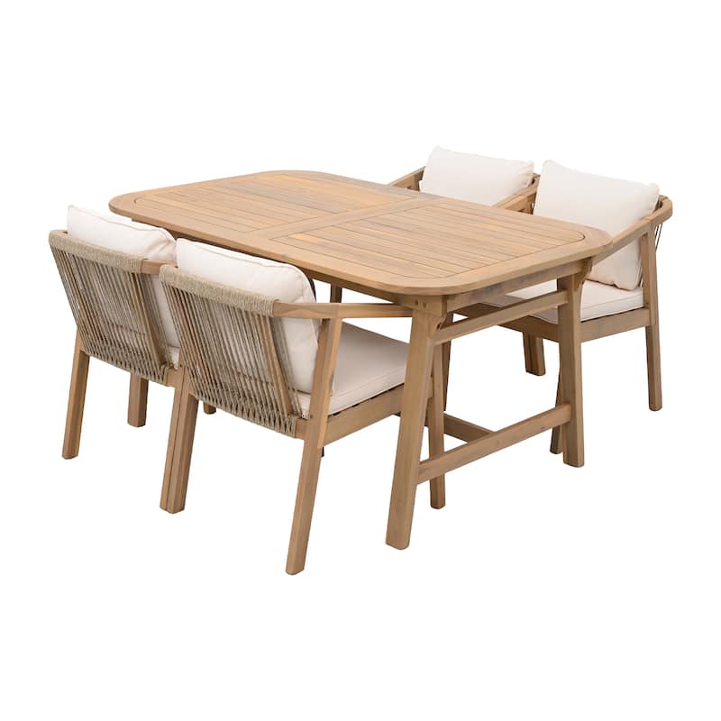 Christopher Knight Home - Lucinda Acacia Wood Outdoor Dining Set