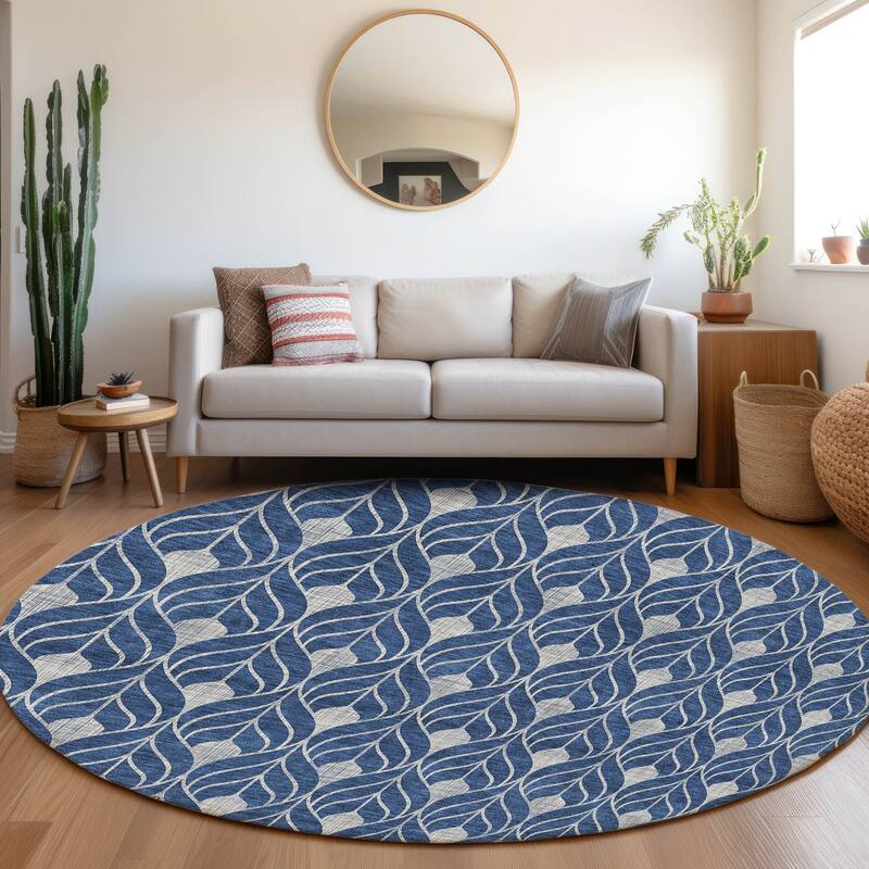 Machine Washable Indoor/ Outdoor Chantille Contempoary Geo Rug