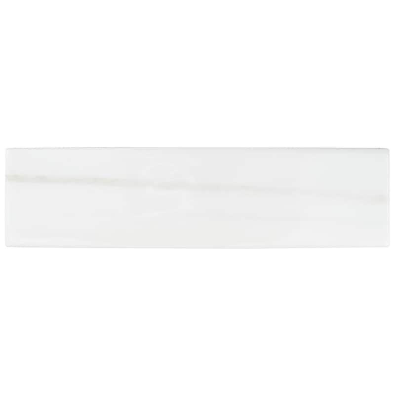 Alpine 3 in. x 12 in. Blanc Gloss Glazed Ceramic Subway Wall Tile