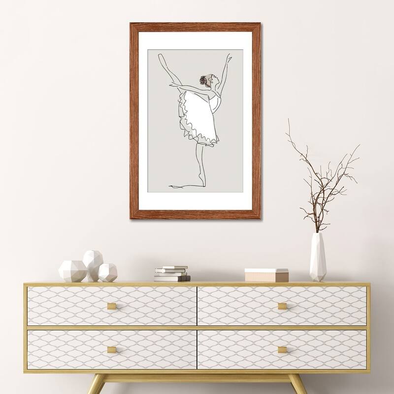 iCanvas "Inspired Stone Ballerina Line" by Pixy Paper