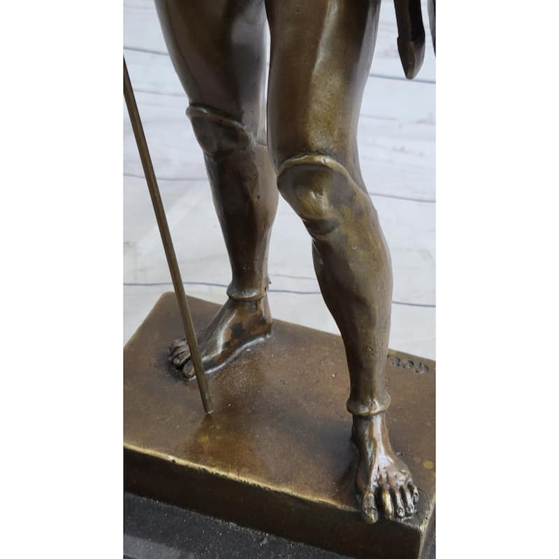 Greek Hero Achilles Warrior Bronze Sculpture Statue By Johannes Gotz