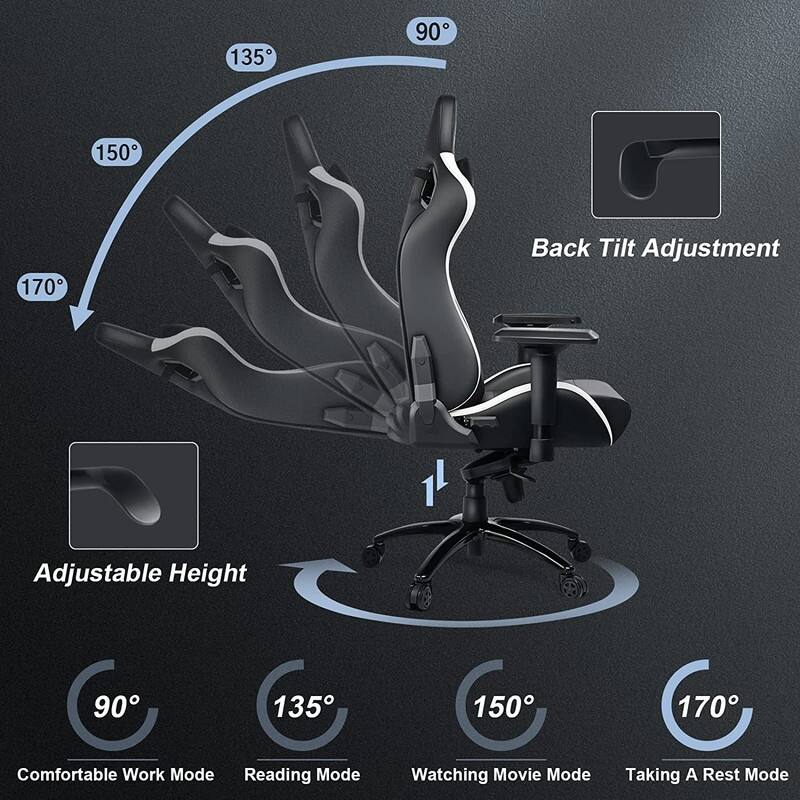 Lucklife Gaming Chair Game Chair Heavy Duty Computer Desk Chair with 4D