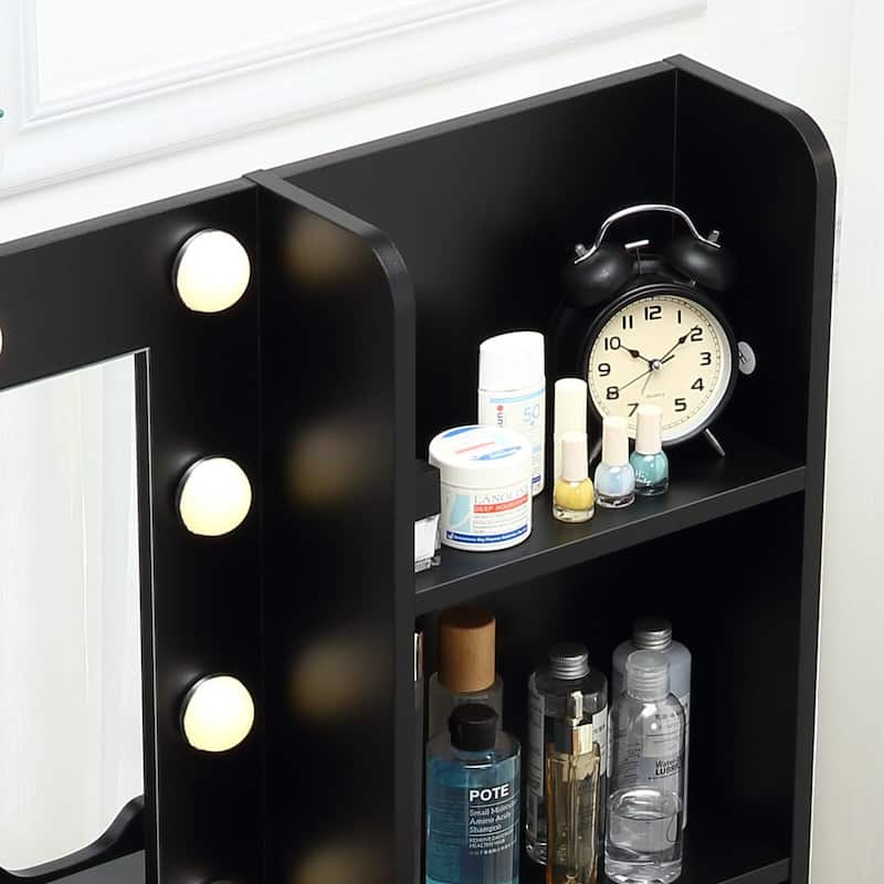 Vanity Desk with Mirror & Lights