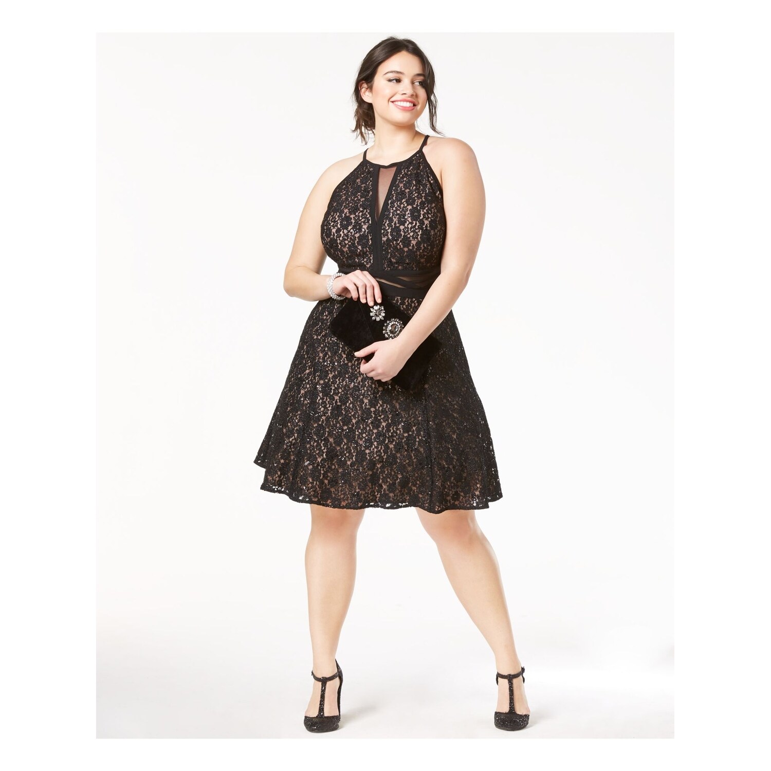 morgan and co black dress
