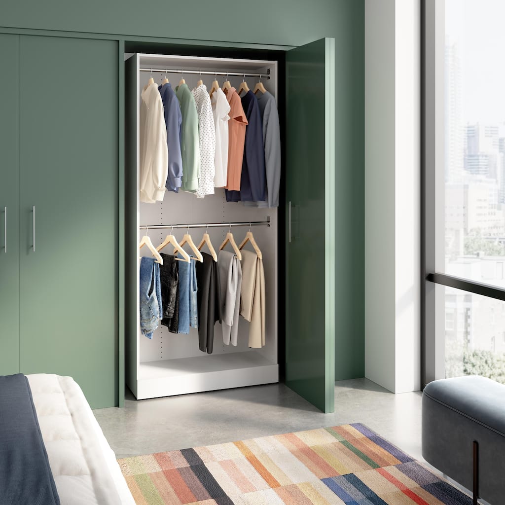 Bestar Florence 36W x 16D Modular Double Hanging Closet System