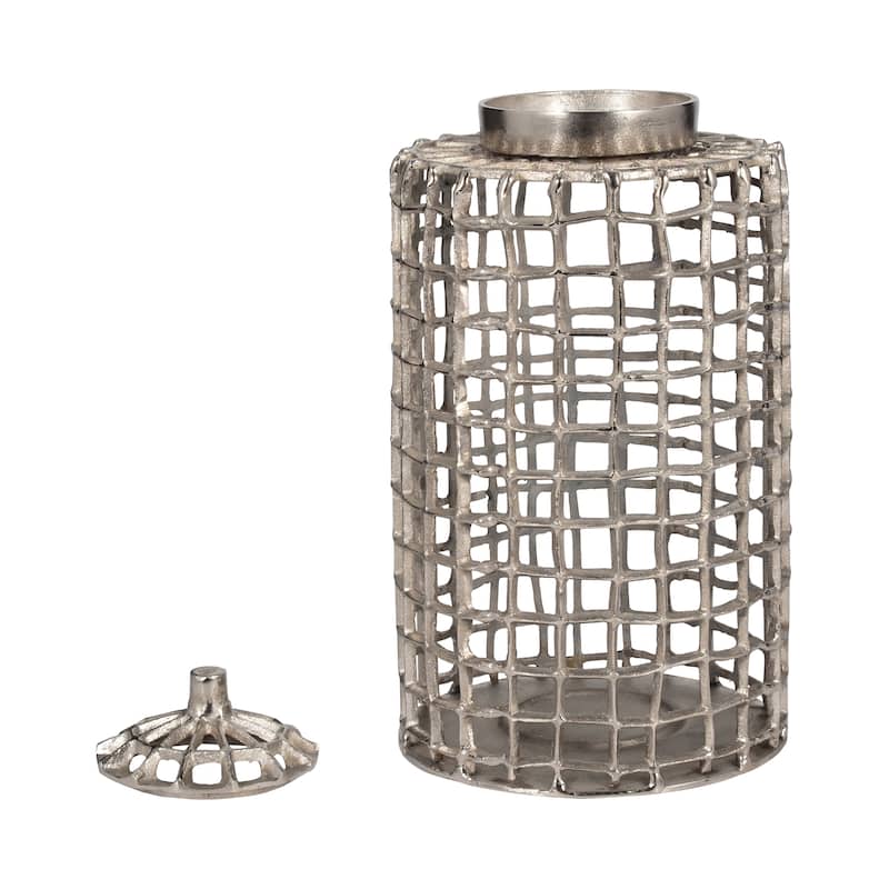 Sagebrook Home Metal Cylinder Lidded Jar