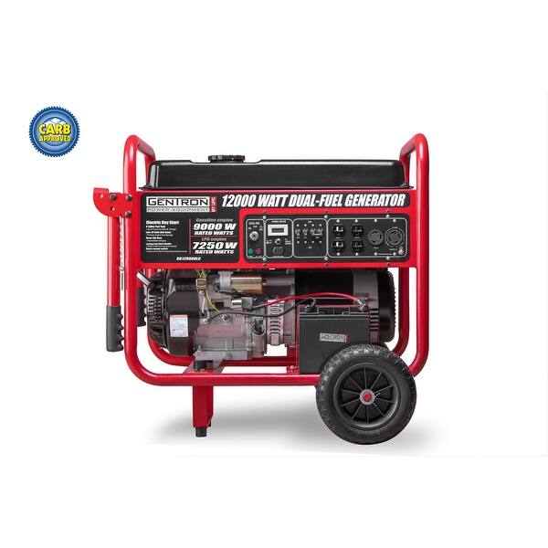 Gentron Power Equipment 4 000 Watt 12 000 Watt Gasoline Powered Portable Generator Red Black Epa Carb Approved Overstock 32234995