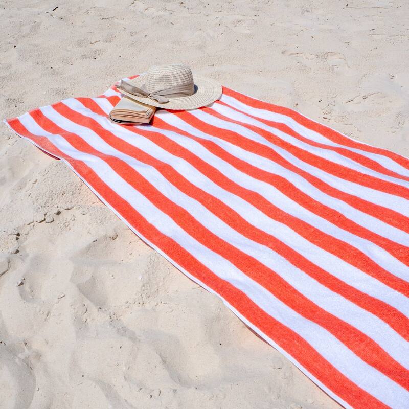 Arkwright California Cabana 4-Piece striped Beach Towel Set - 30x70