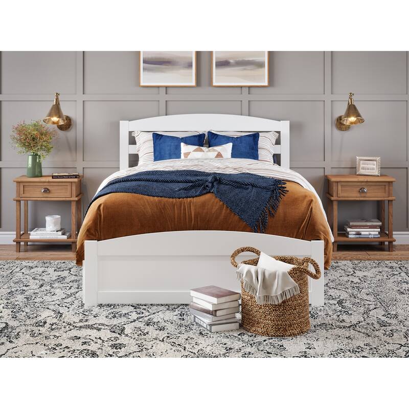 Warren Platform Bed with Footboard and 2 Storage Drawers