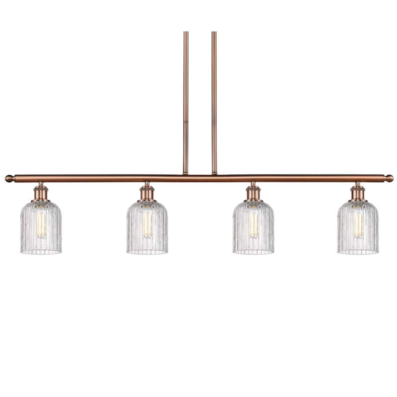 Innovations Lighting 516-4I-10-48 Bridal Veil Pendant Bridal Veil 4 - Antique Copper / Clear